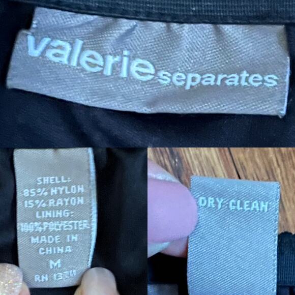 Valerie Separates Skirt Size M Black Mesh Knee Length Hi-Low Straight Women Goth - Picture 8 of 17